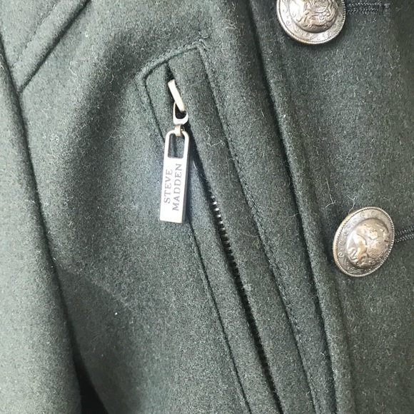 Steve Madden jacket army green Wool Large - Picture 6 of 8